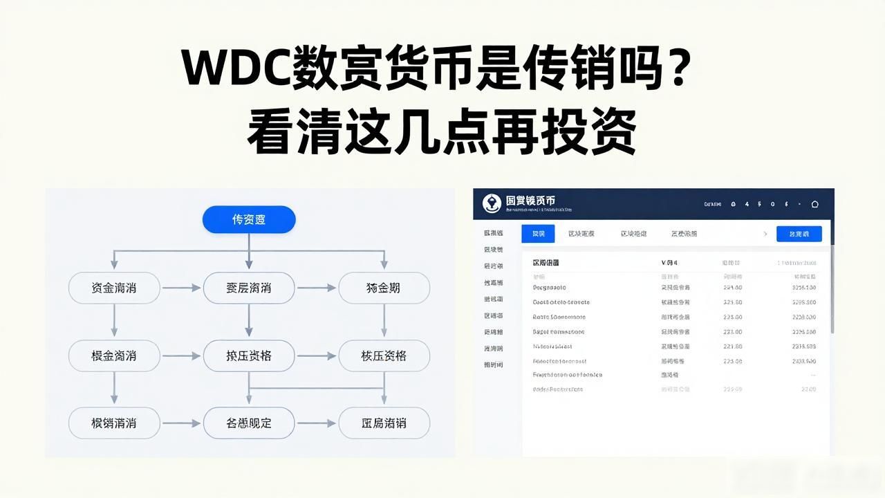 WDC数字货币是传销吗?看清这几点再投资