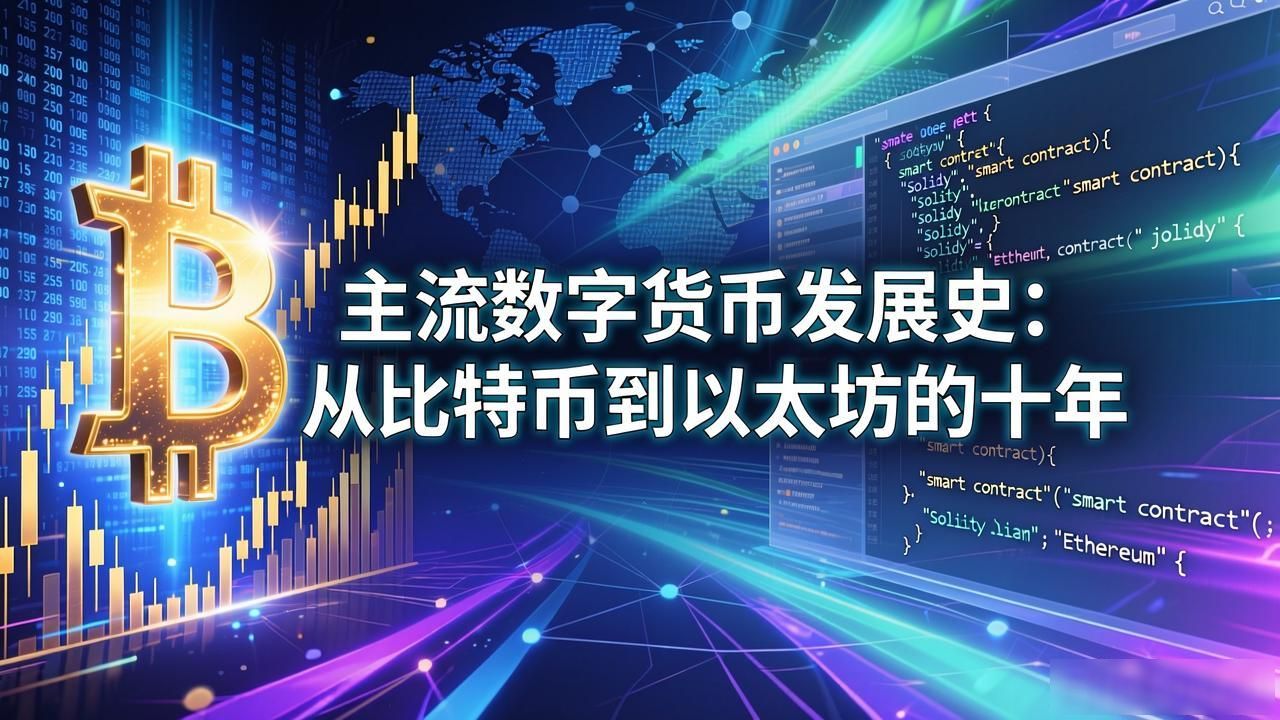 主流数字货币发展史:从比特币到以太坊的十年