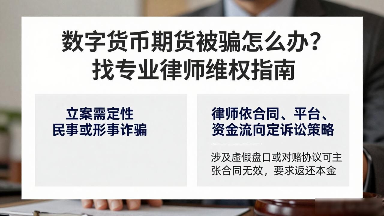 数字货币期货被骗怎么办?找专业律师维权指南
