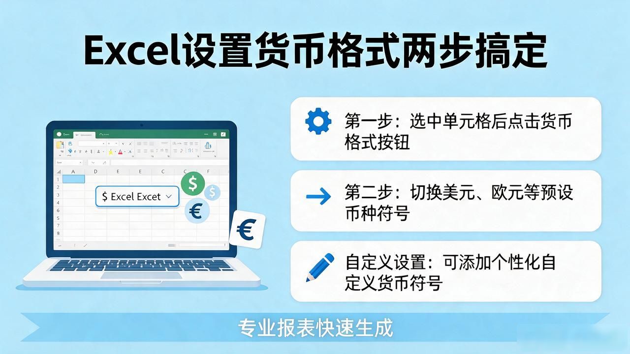 数字怎么设置为货币型?Excel中两步搞定,秒变专业报表
