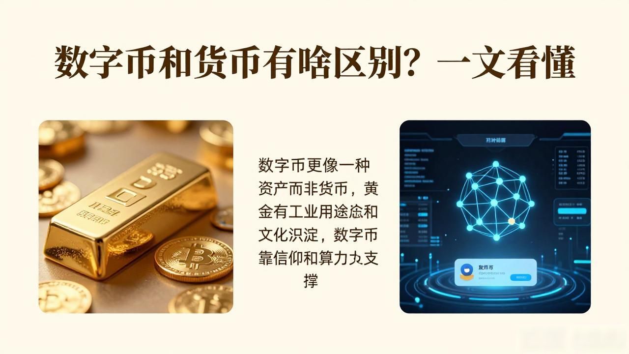 数字币和货币有啥区别?一文看懂
