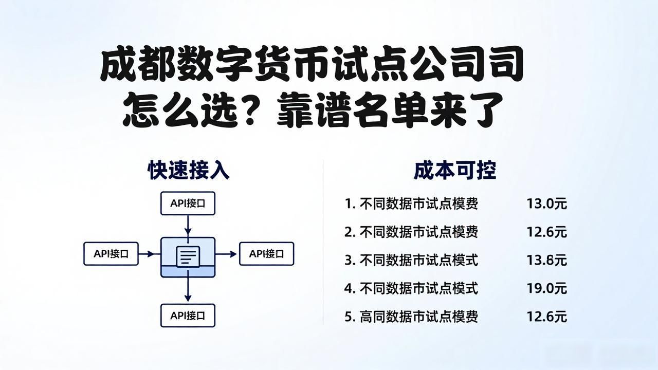 成都数字货币试点公司怎么选?靠谱名单来了